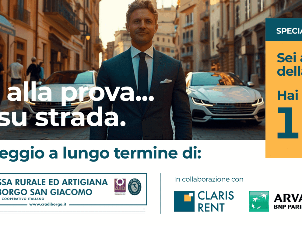 CLARIS RENT UOMO AL LAVORO BANNER 