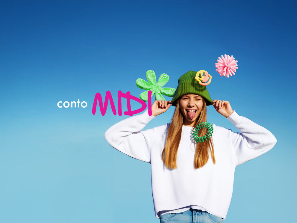 Sottoscrivi conto MIDI con carta di debito o Ricarica Teen e prov