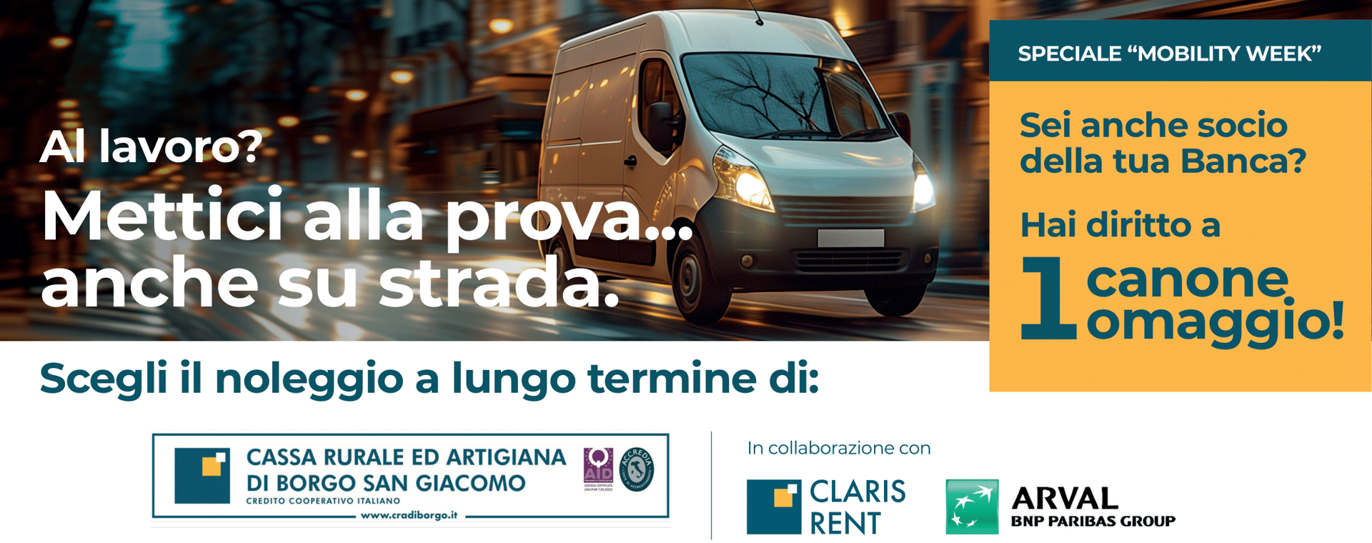CLARIS RENT FURGONE BANNER 